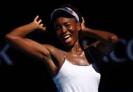 MELBOURNE, AUSTRALIA - JANUARY 26:  Venus Williams of the United States celebrates winning match point in her semifinal match against CoCo Vandeweghe of the United States on day 11 of the 2017 Australian Open at Melbourne Park on January 26, 2017 in Melbourne, Australia.  (Photo by Cameron Spencer/Getty Images)
